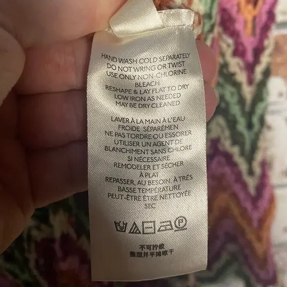 Free People Heatwave Oversized Pullover Cotton Knit Crochet Colorful Sweater - Picture 11 of 13